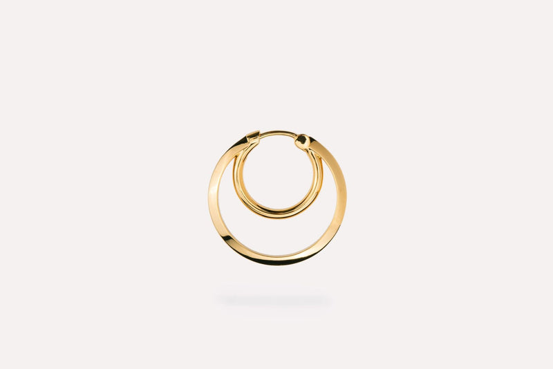 IX Double Hoops Gold Plated Hoops
