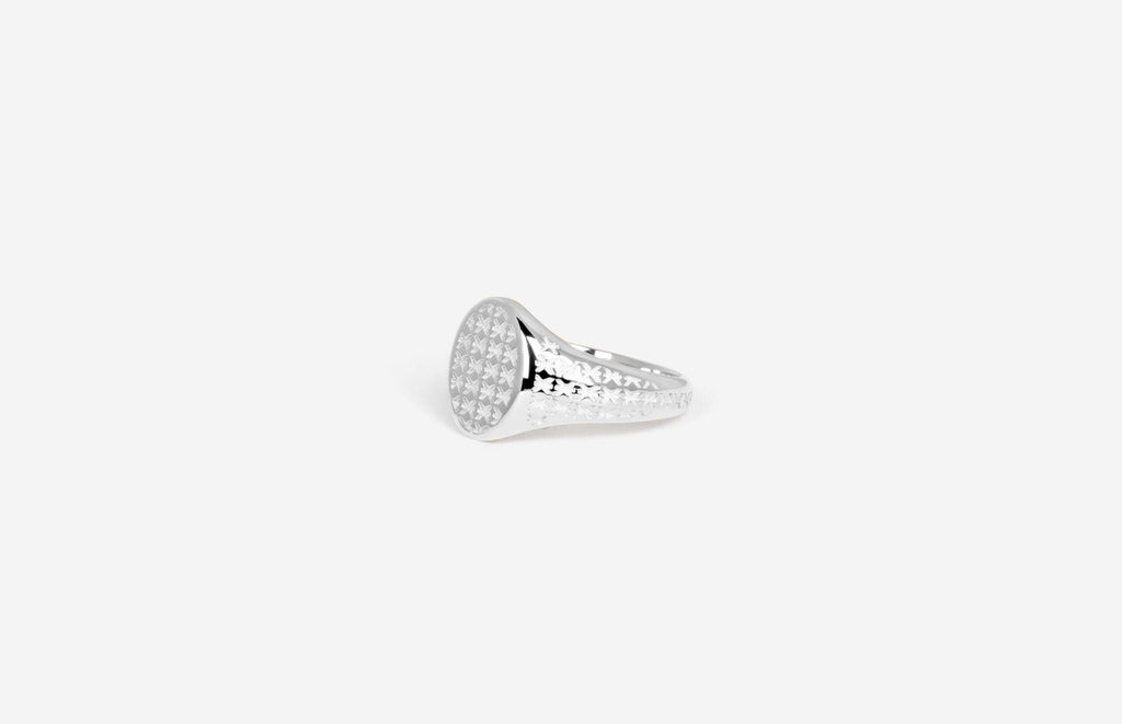 IX Mini Oval Logo Signet Ring