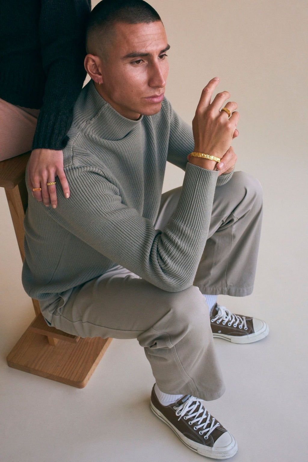 Ix knusprig goldene Armreifen