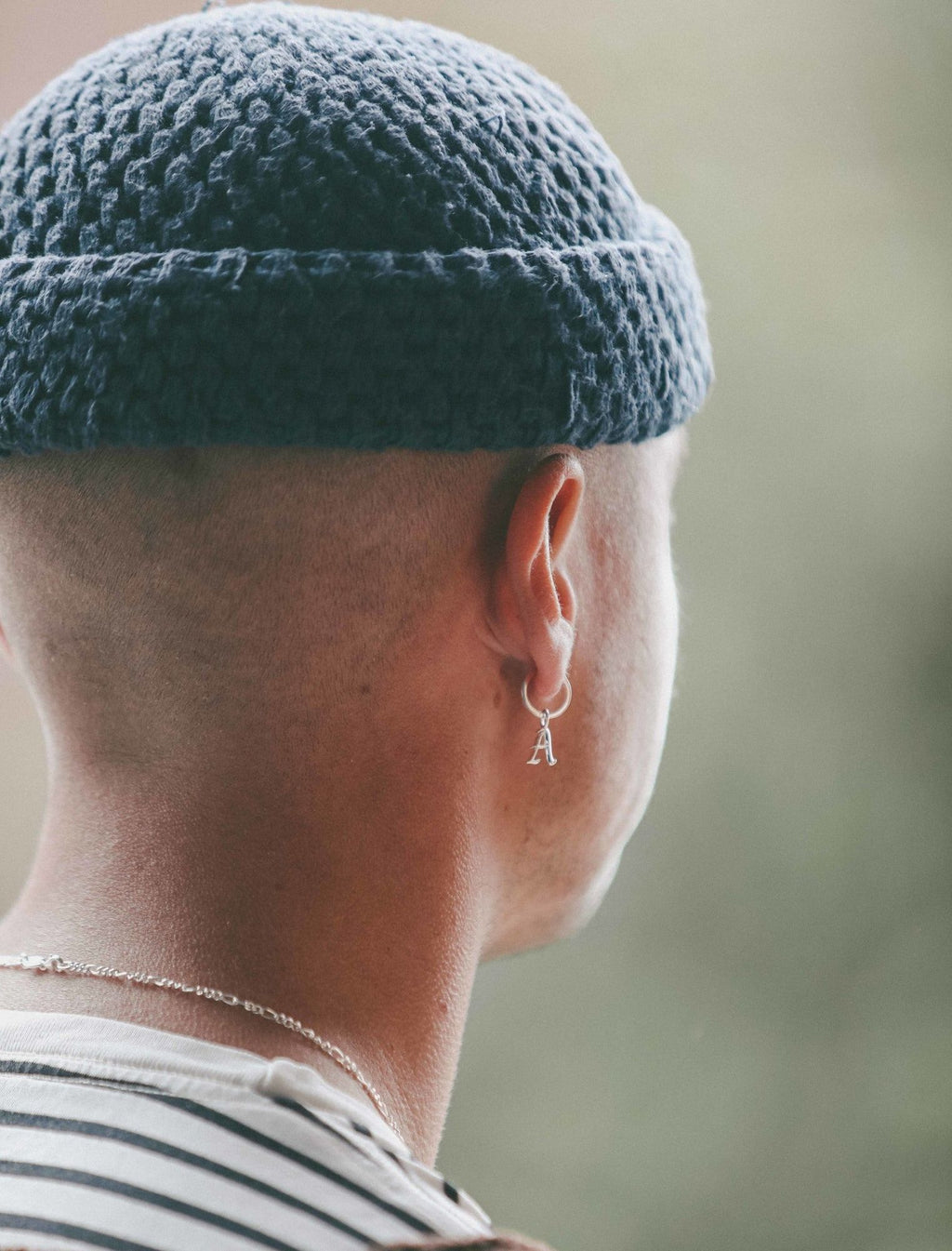 IX A Letter Silver Pendant