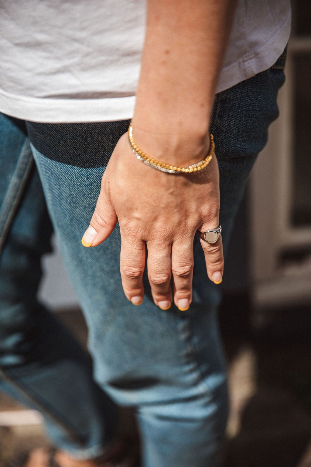 IX Mini Oval Signet Sølv Ring