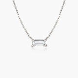 Iconic Baguette 14K Hvidguld Halskæde m. Lab-Grown Diamant