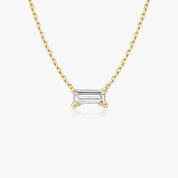 Iconic Baguette Halskette 14K Gold I Labor-Diamanten
