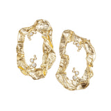 Fusion Big No 01 18K Gold, Whitegold or Rosegold Earrings w. Diamonds