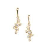 Middle Organic Hoop Nr 04 18K Gold, Whitegold or Rosegold Earrings w. Diamonds