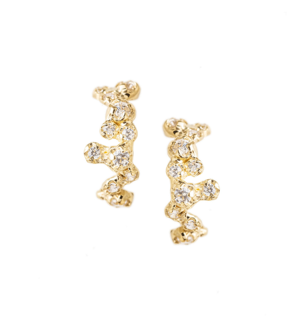 Small Nr 06 18K Gold, Whitegold or Rosegold Studs w. Diamonds