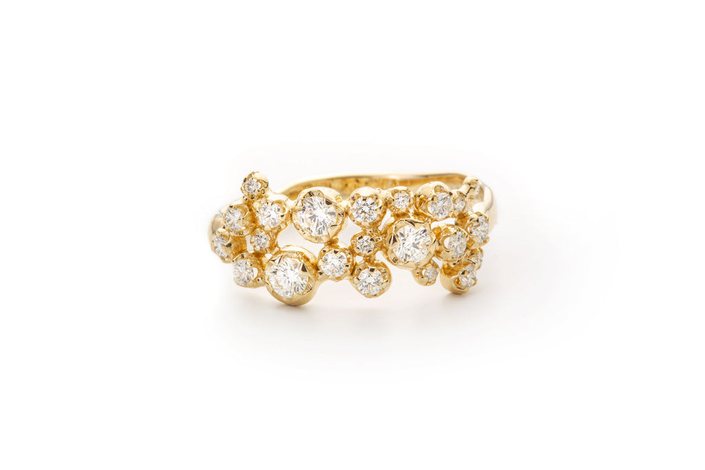 Plate Nr 03 Diamant-Ring aus 18K Weißgold oder Rosegold