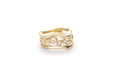 Three Ways Nr 06 18K Gold, Whitegold or Rosegold Ring w. Diamonds