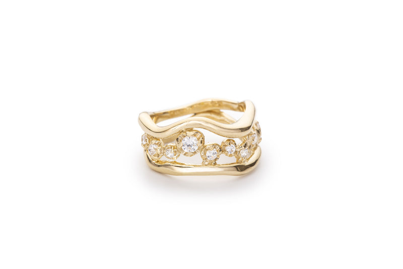 Three Ways Nr 06 Diamant-Ring aus 18K Weißgold oder Rosegold
