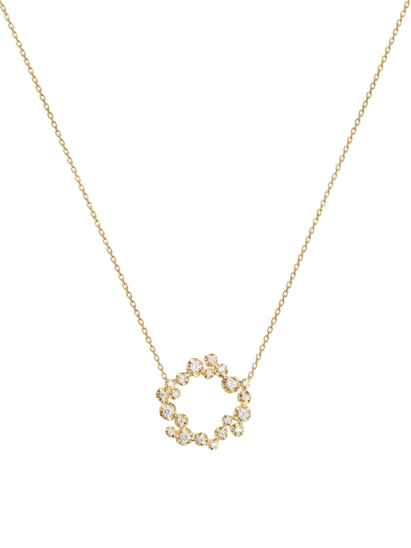 Big Circle Nr 01 Diamant-Halskette aus 18K Gold, Weißgold oder Rosegold