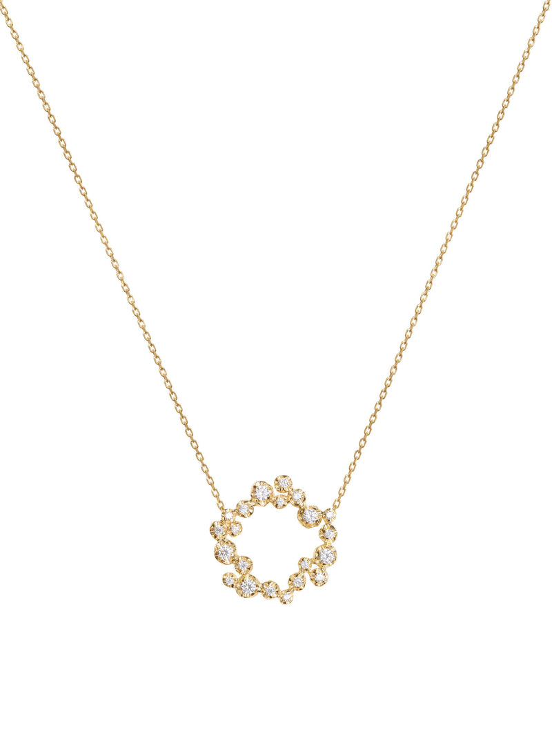 Big Circle Nr 01 Diamant-Halskette aus 18K Gold, Weißgold oder Rosegold