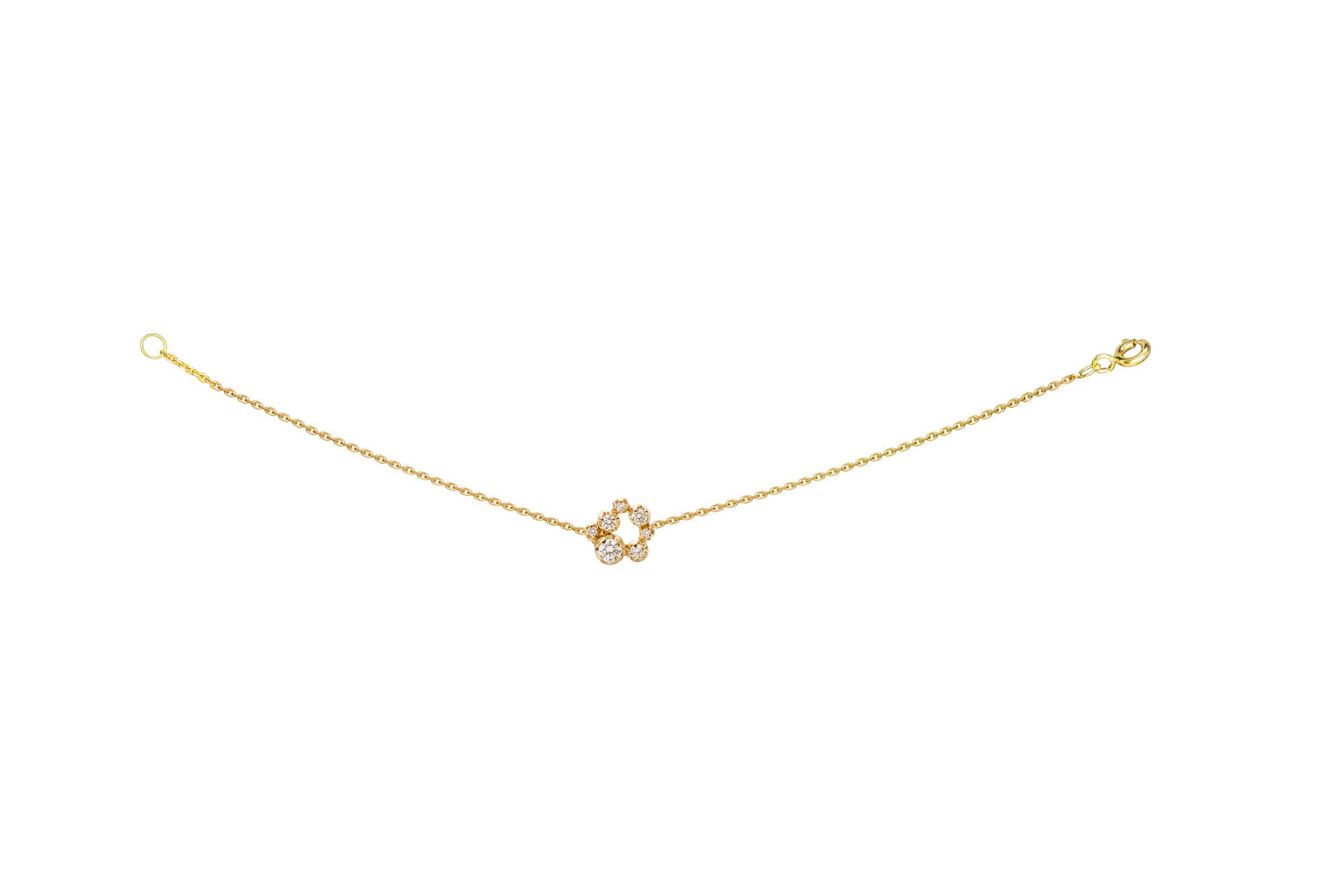 Lille Circle Nr 01 18K Guld, Hvidguld eller Rosaguld Armbånd m. Diamanter