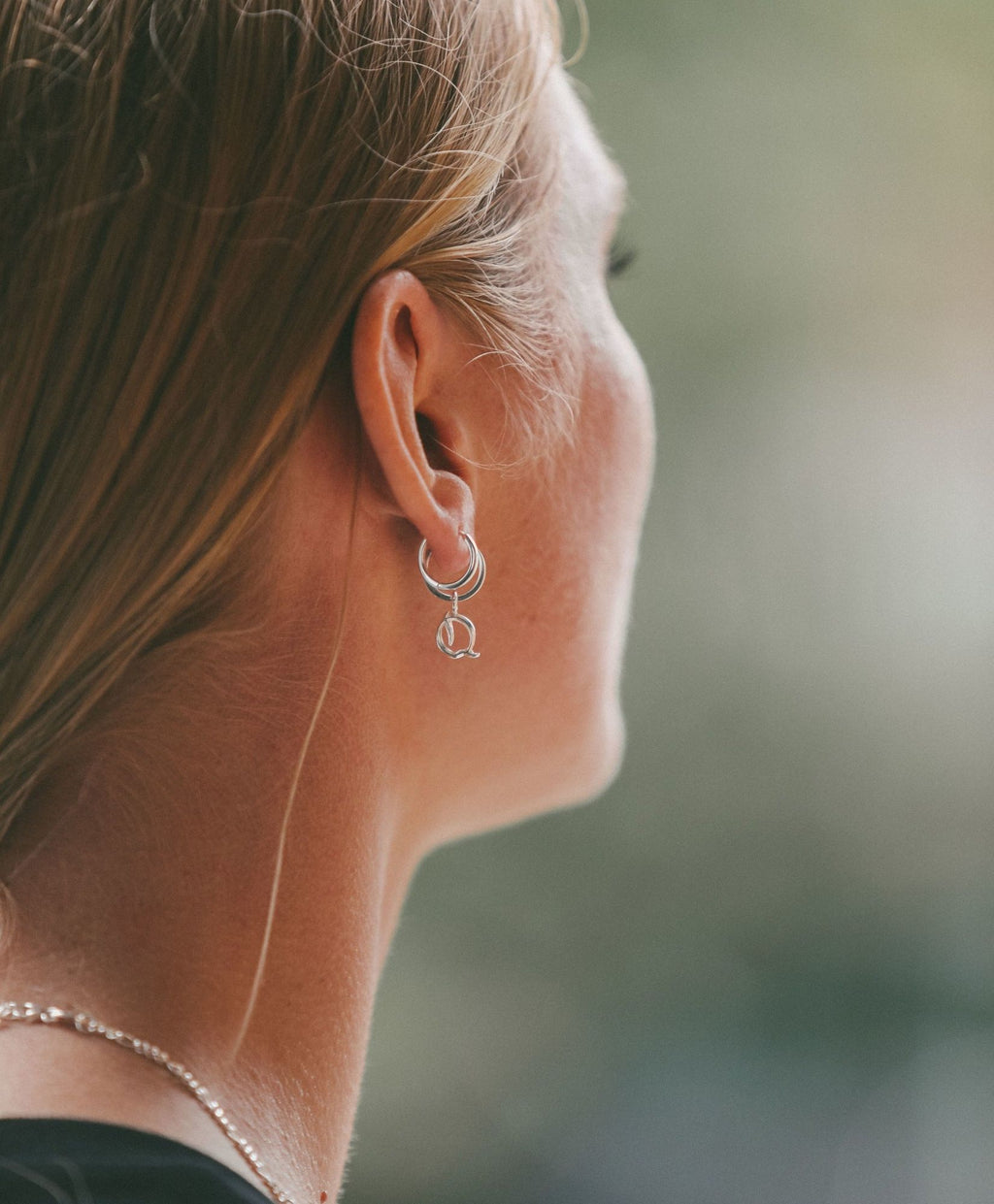 IX Q Letter Silver Pendant