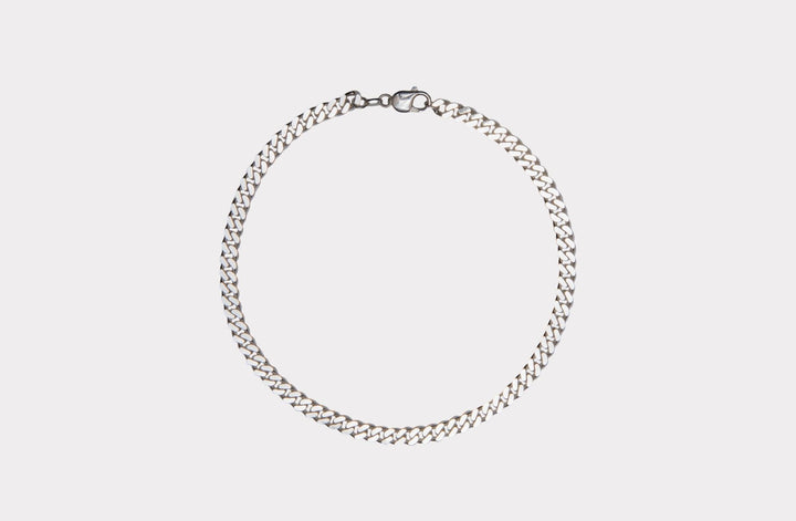IX Chunky Curb Silver Necklace