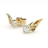 Becoming Wings 18K Gold Earrings w. Lab-Grown Diamonds