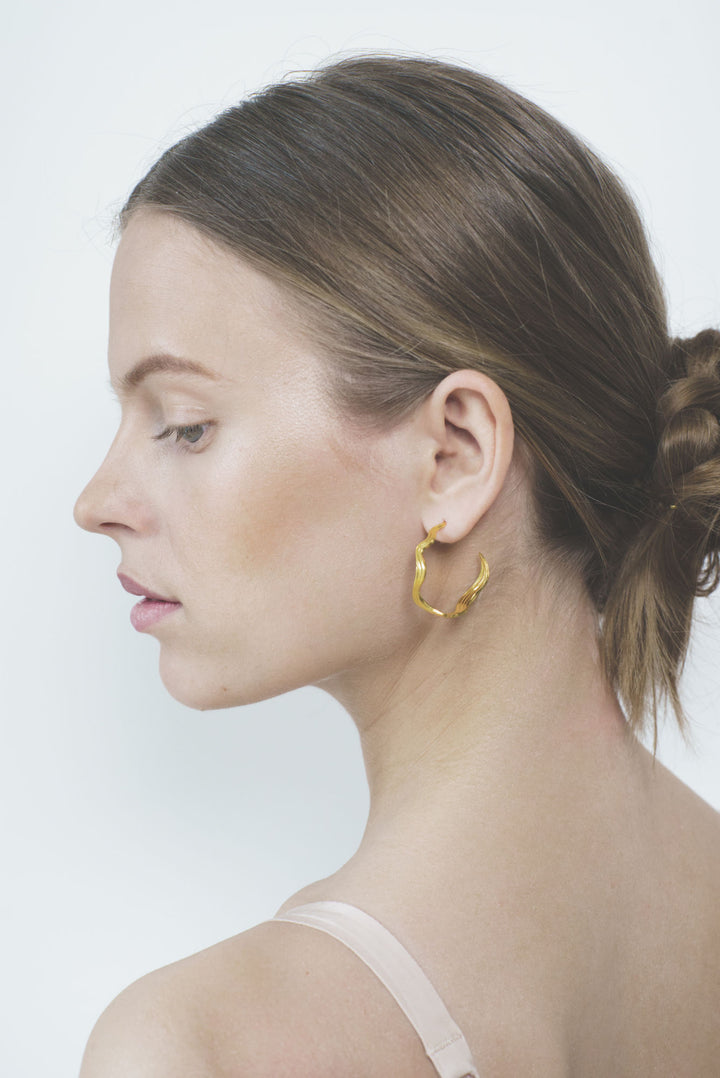 The World Gold Plated Hoops