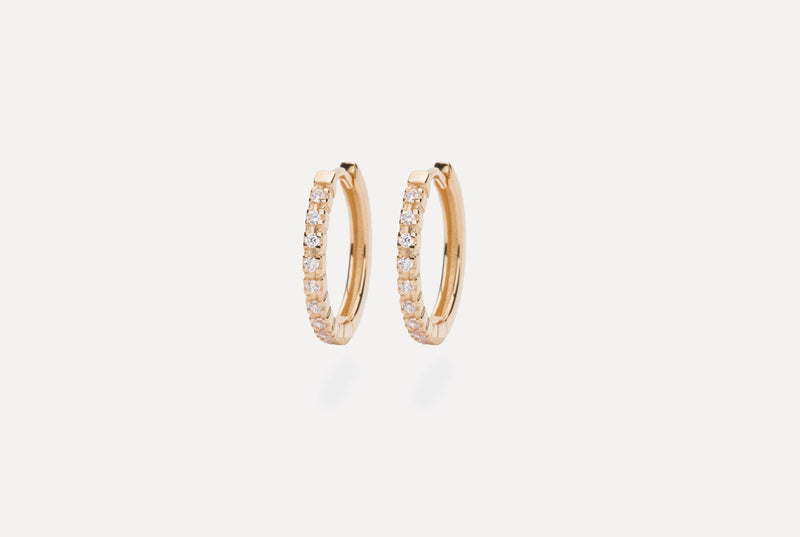 IX Eternity Diamond Earrings 14K Gold