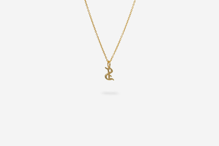 IX S Letter 22K Gold Plated Pendant