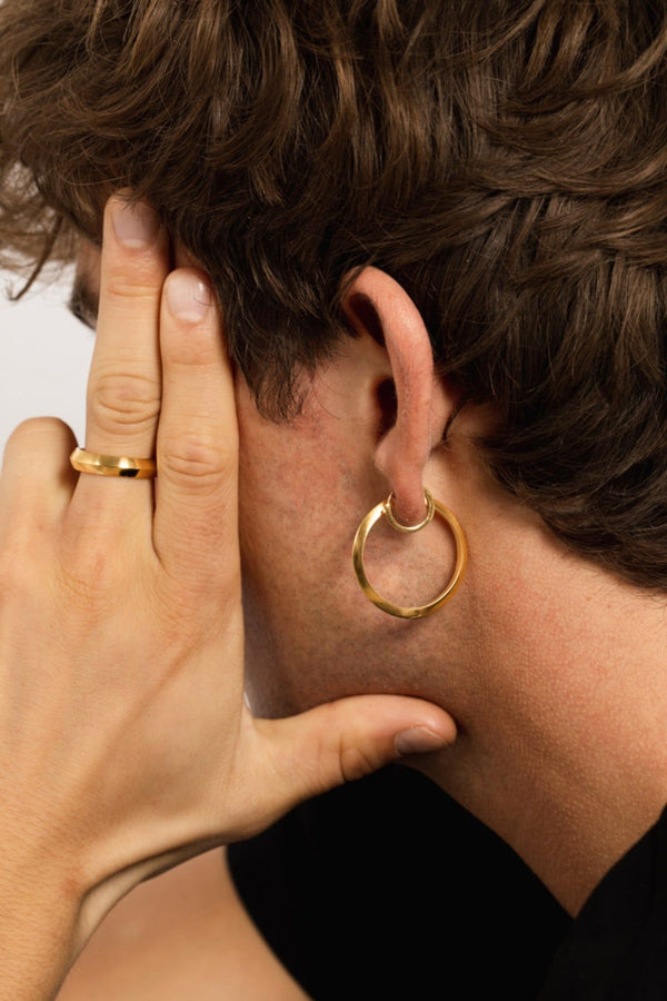 IX Berta 22K Gold Plated Earring