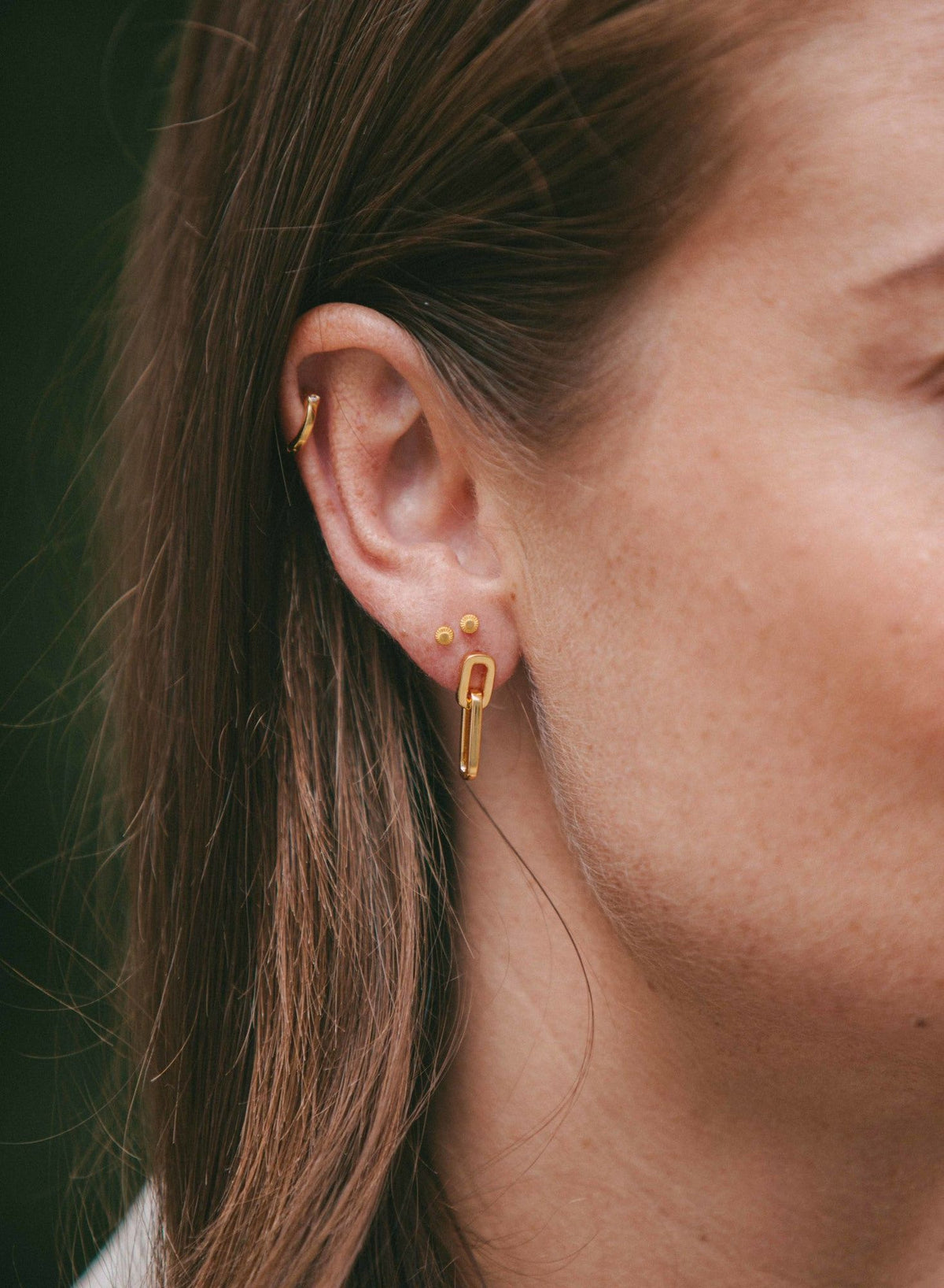 IX Cent Gold Plated Stud