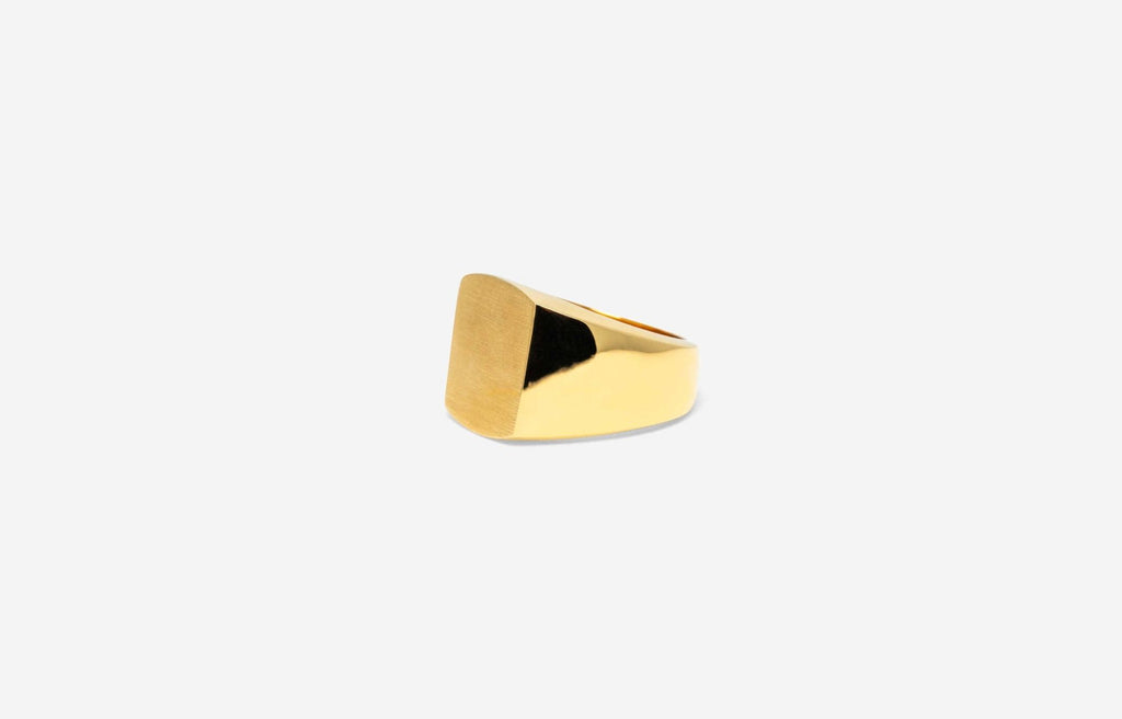 IX Tribute Gold Plated Signet Ring