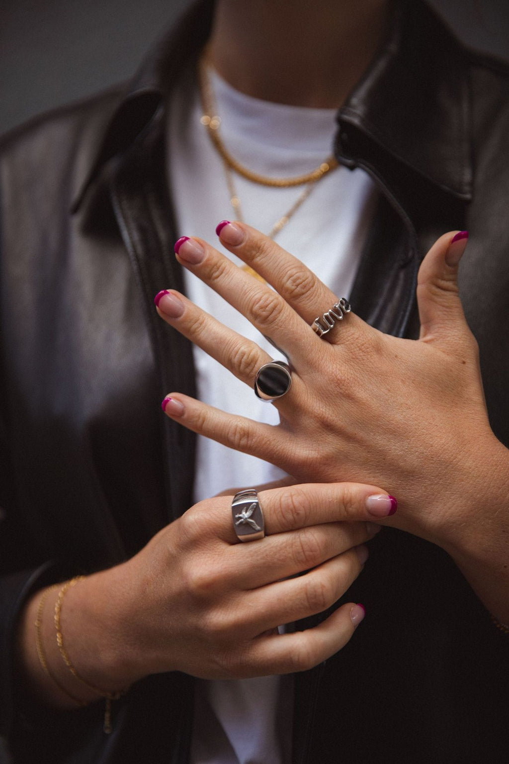 IX Oval Signet Silver Ring