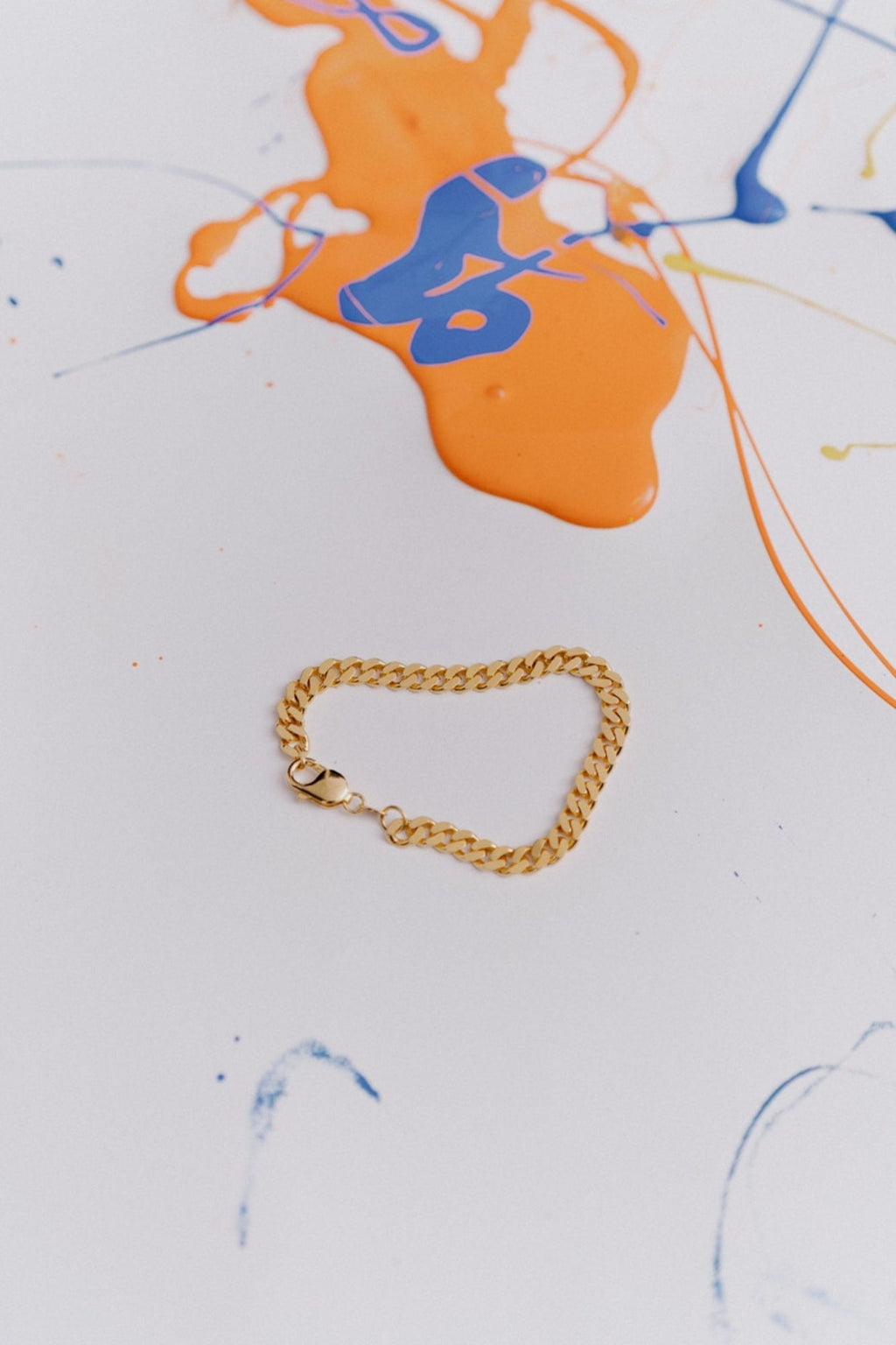 IX Chunky Curb Gold Plated Bracelet