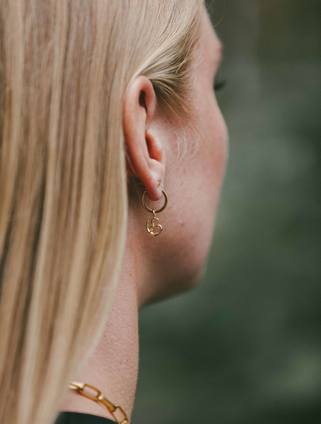 IX G Letter 22K Gold Plated Pendant