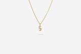 IX Lucky Number 5 Gold Plated  Pendant