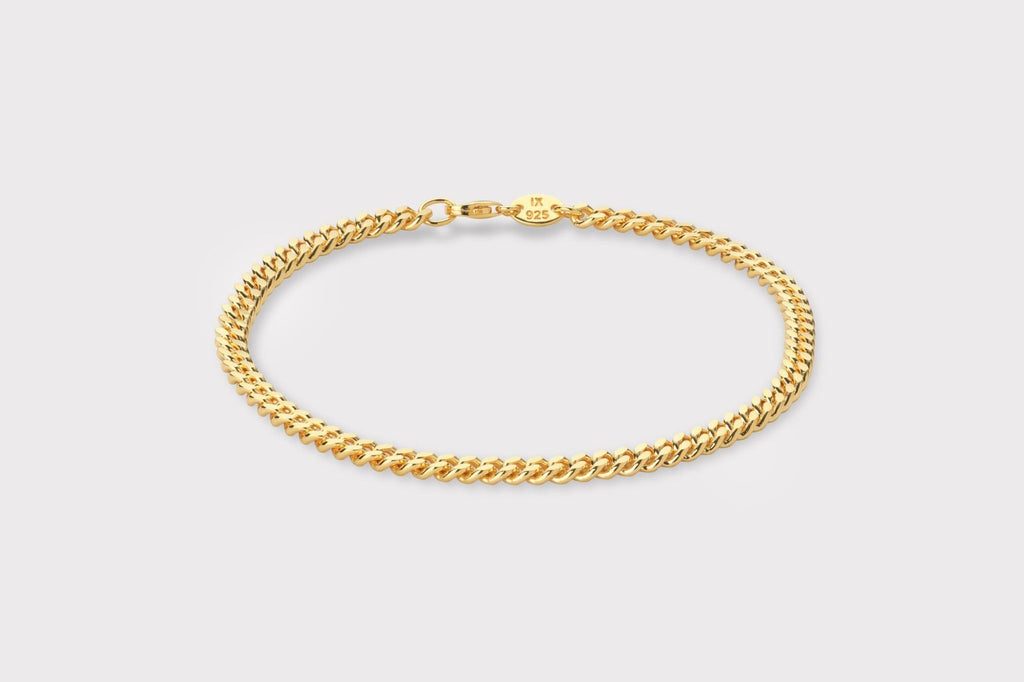 IX Curb Gold Plated Bracelet