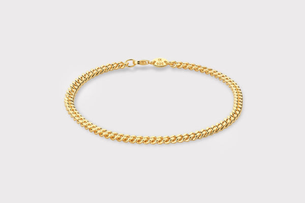 IX Curb Gold Plated  Bracelet