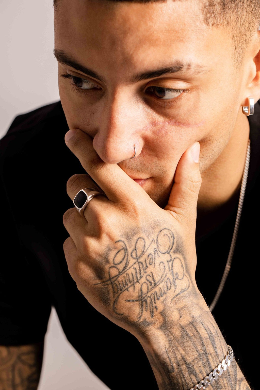 IX Cushion Signet w. Onyx Ring