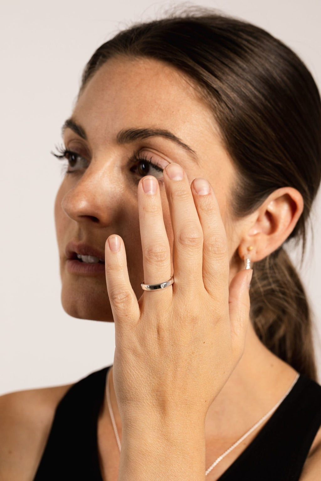 IX Evig Silver Ring w. Zirconia