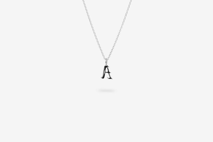 IX A Letter Silver Pendant