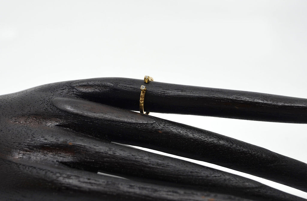 Yūgen Åben 14K Guld, Hvidguld eller Rosaguld Ring m. Diamanter