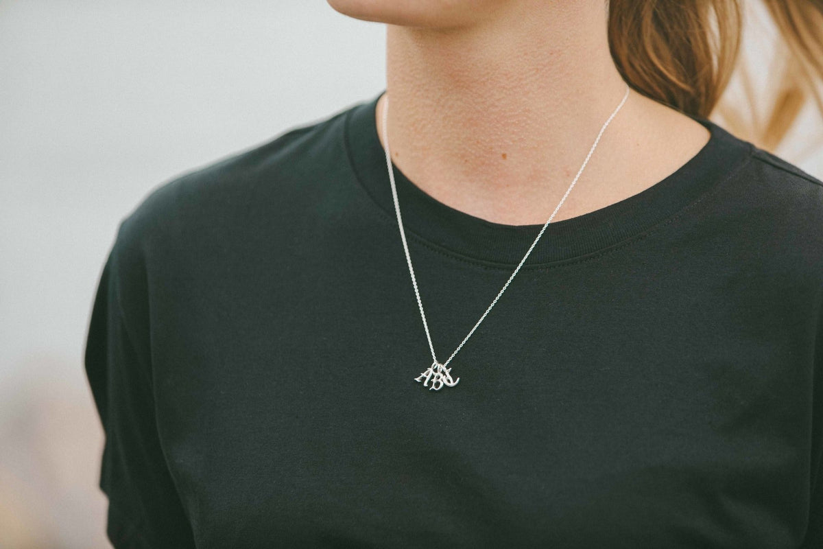 IX S Letter Silver Pendant