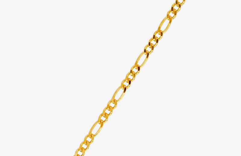 IX Chunky Figaro 22K Gold Plated  Bracelet