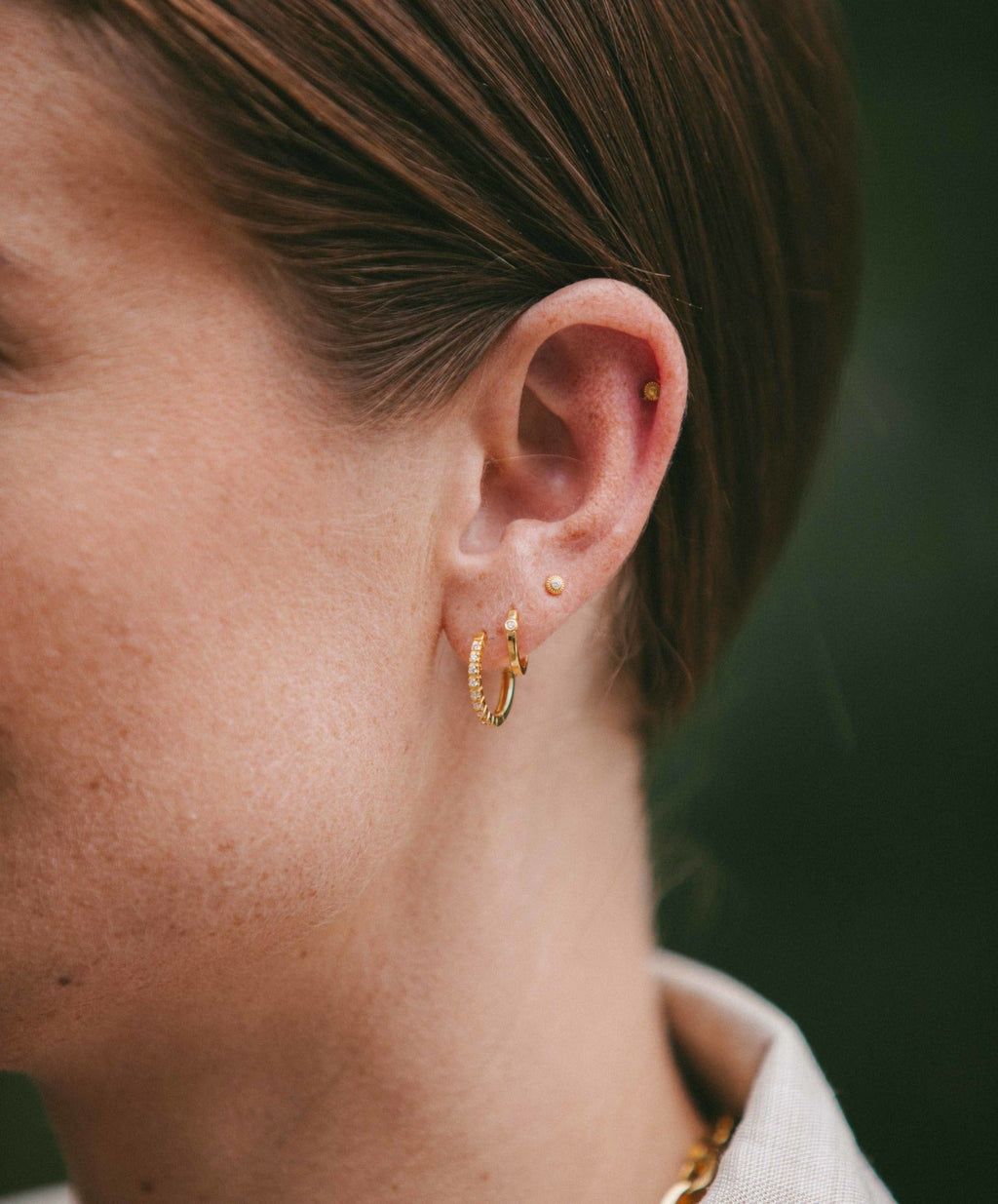 IX Eternity Gold Plated Hoops