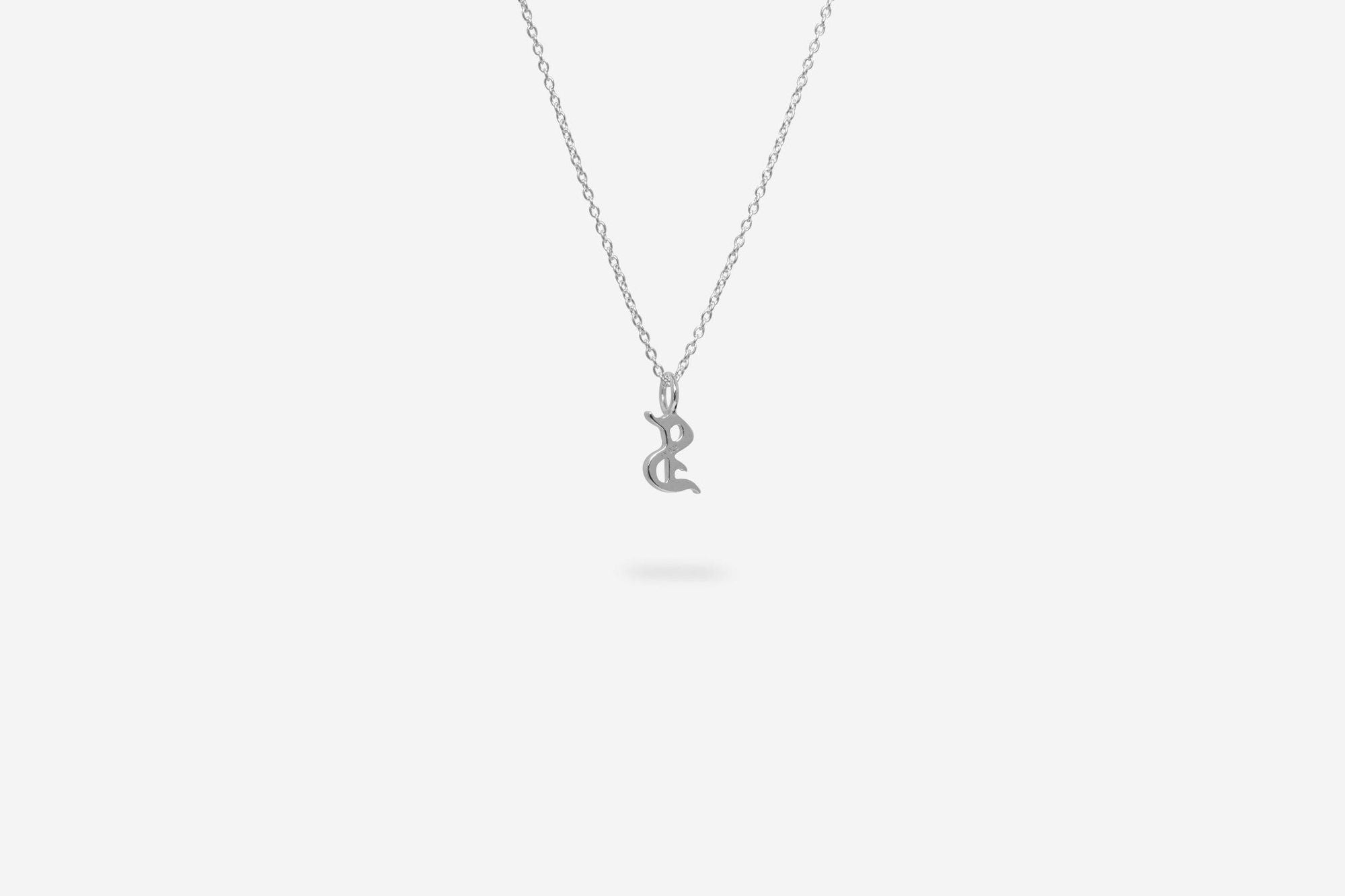 IX S Letter Silver Pendant