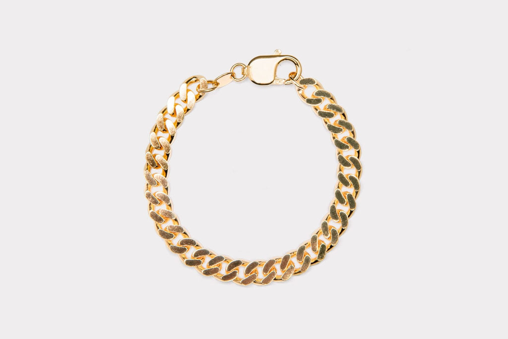 IX Chunky Curb Gold Plated Bracelet