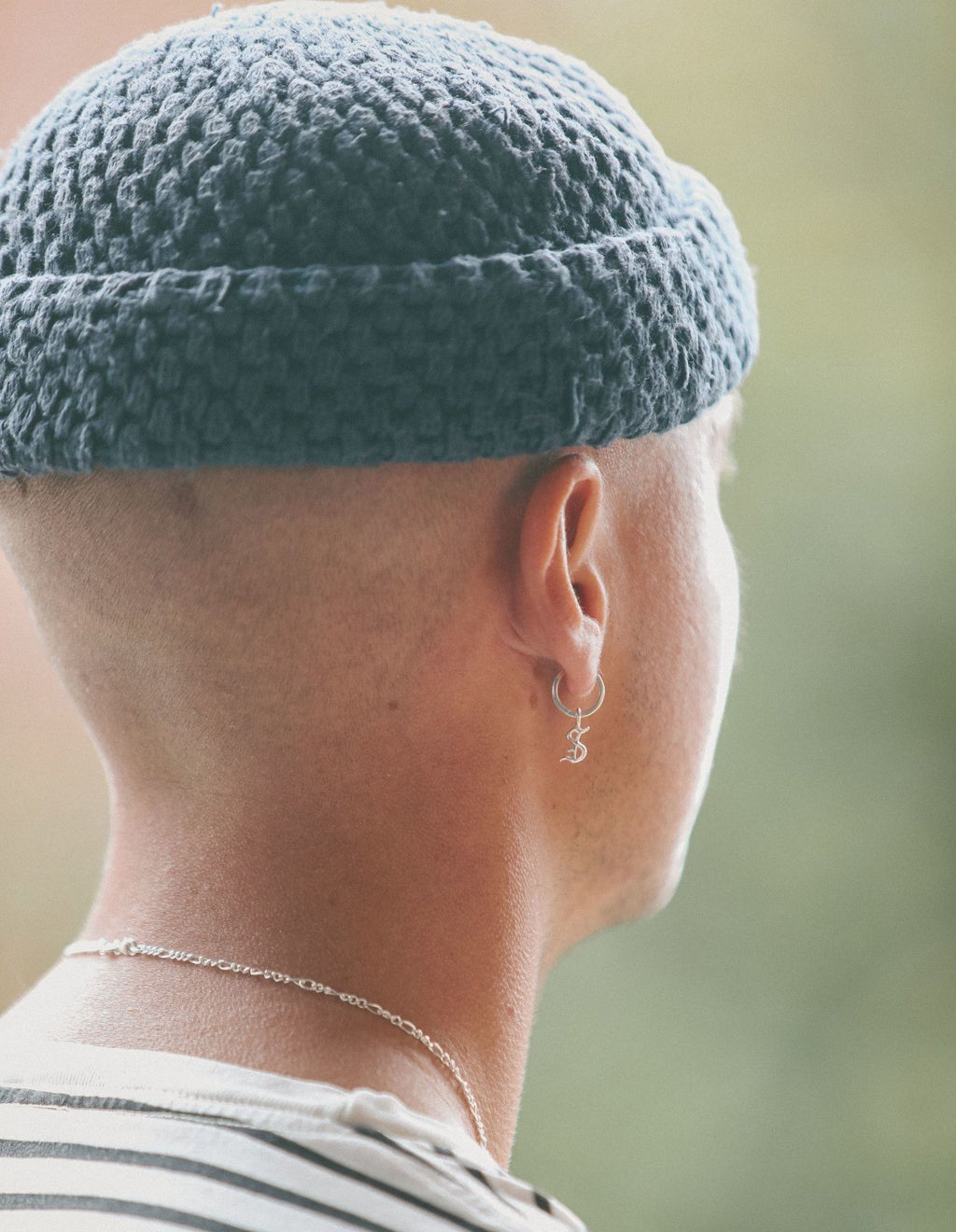 IX S Letter Silver Pendant