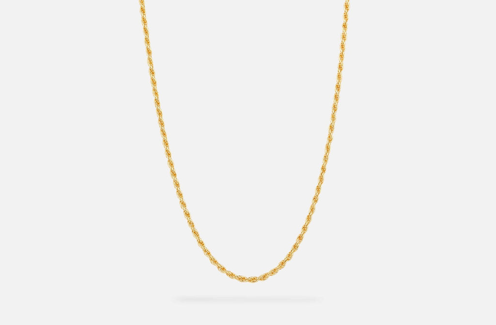 IX Rope Gold Plated Necklace