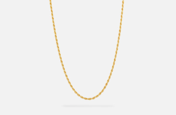 IX Rope Gold Plated  Necklace