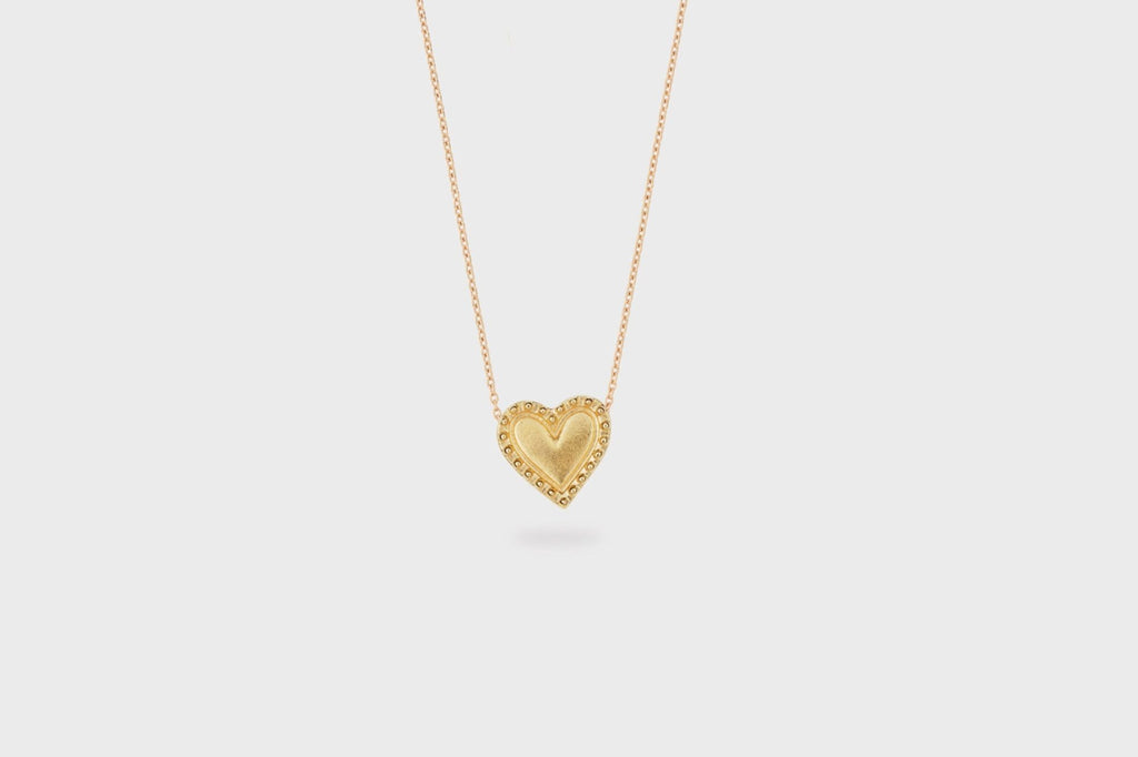 IX Heart vedhæng Forgyldt