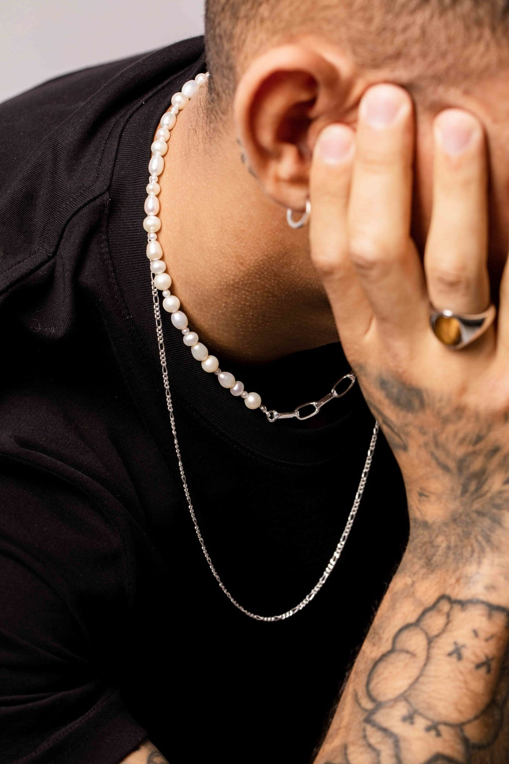 IX Uniqio Perle Halskæde Sølv