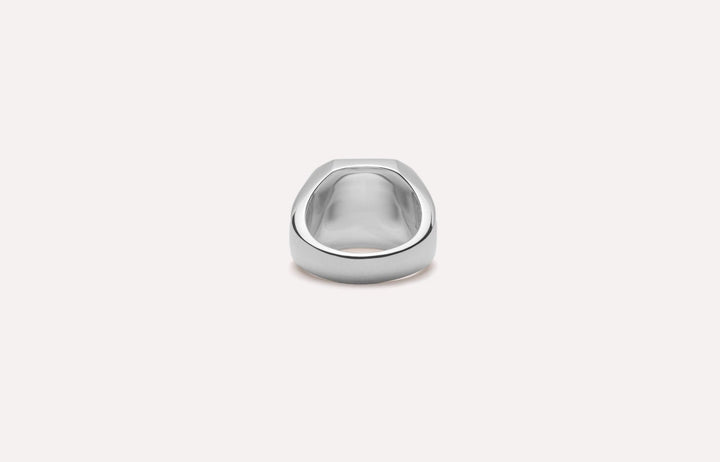 IX Octagon Signet Silver Ring