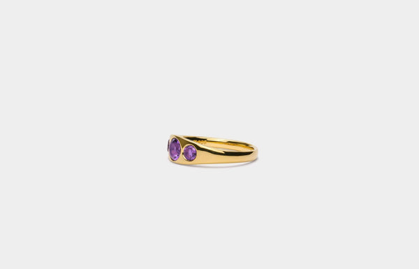 IX Trilliant Gold Plated  Ring